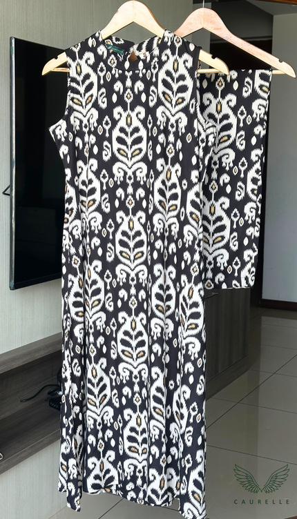 Classic Black Printed Co-ord Sets (Attached Sleeves)