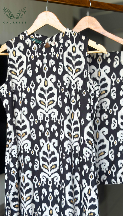 Classic Black Printed Co-ord Sets (Attached Sleeves)