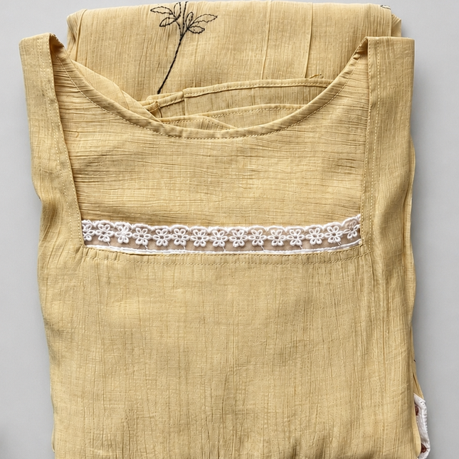 Butter Bloom Mul Chanderi Dress