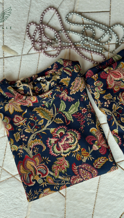 Forest Floral Cotton Co-ord Set (Attached Sleeves)