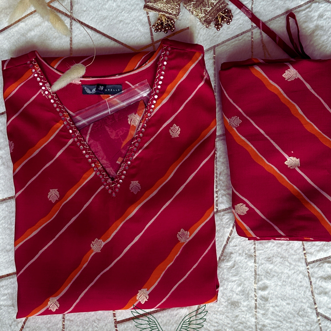 Everyday Leheriya Muslin Co-ords Set
