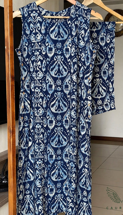 Blue Printed Co-ord Set      (Indigo Muse)