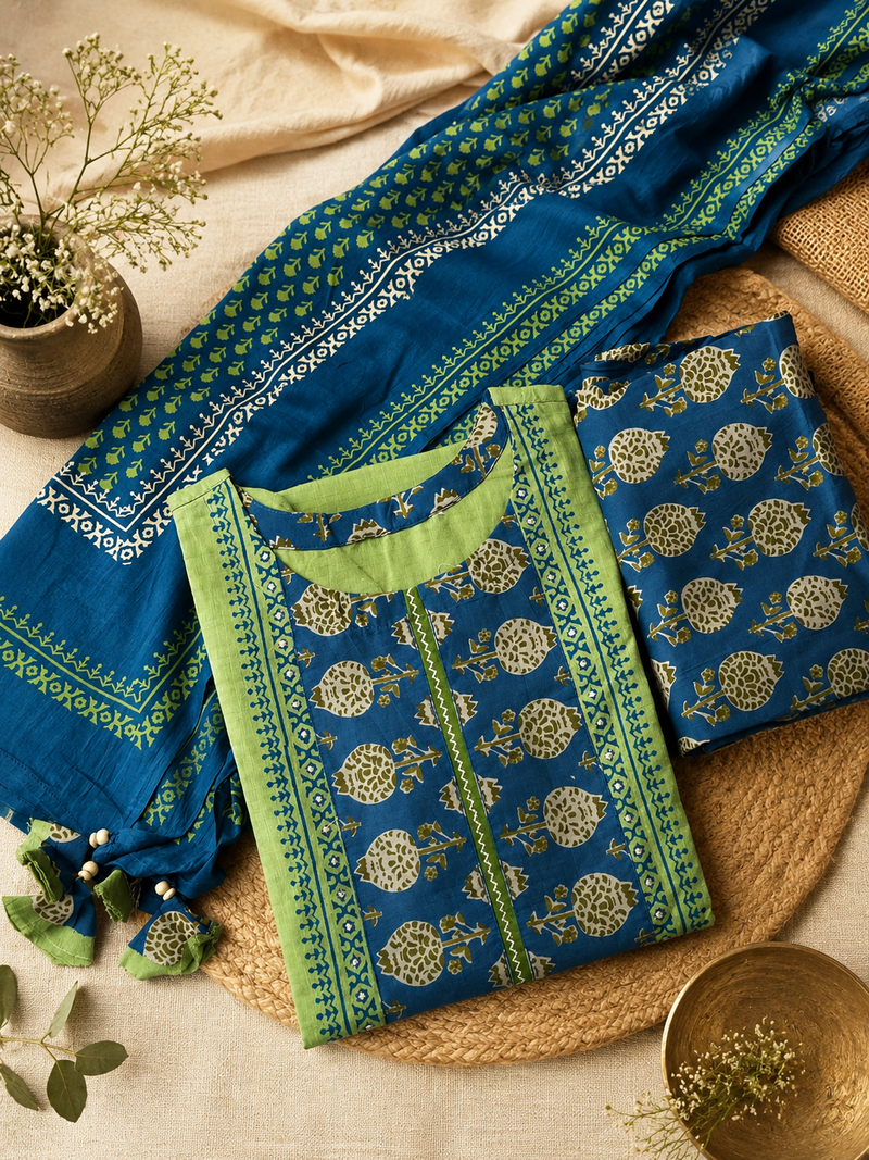 Olive Bloom Salwar set