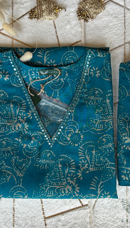 Everyday Peacock Muslin Co-ords Set