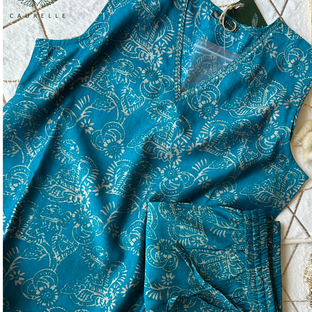 Everyday Peacock Muslin Co-ords Set