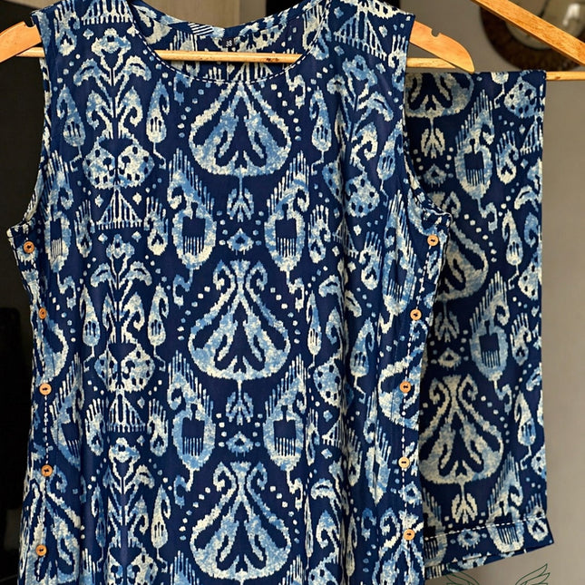 Blue Printed Co-ord Set      (Indigo Muse)