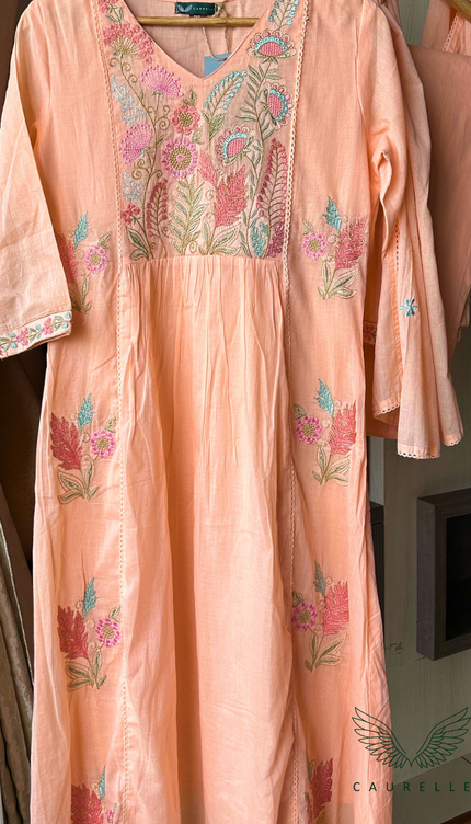 Peach Blossom Mul Cotton Salwar Set