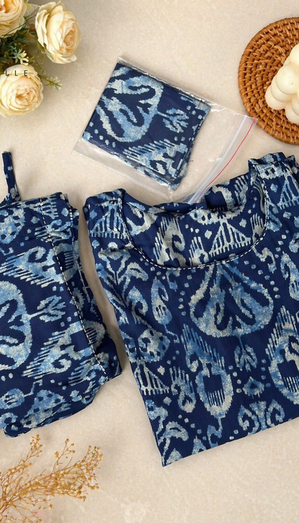 Blue Printed Co-ord Set      (Indigo Muse)