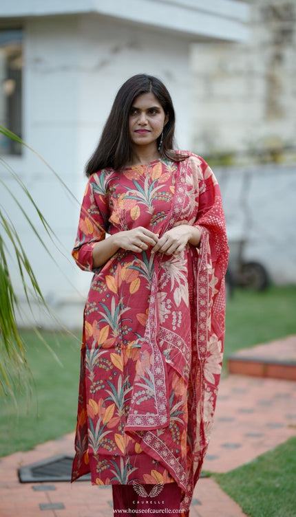 Soft Bloom Kurta Set with Dupatta