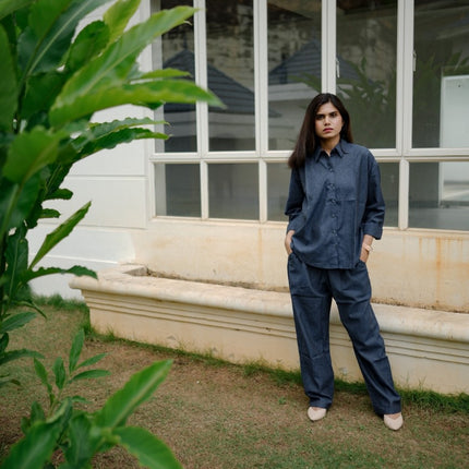 Silent Loom Classic Blue Linen Co-Ord