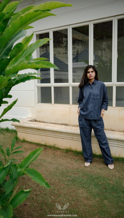 Silent Loom Classic Blue Linen Co-Ord