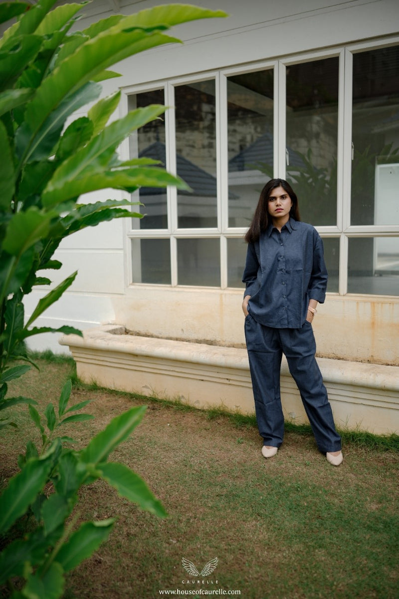 Silent Loom Classic Blue Linen Co-Ord