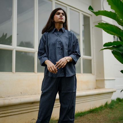 Silent Loom Classic Blue Linen Co-Ord