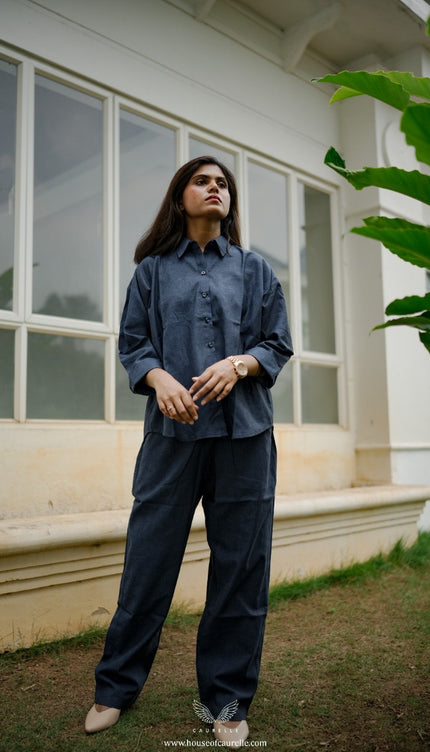 Silent Loom Classic Blue Linen Co-Ord