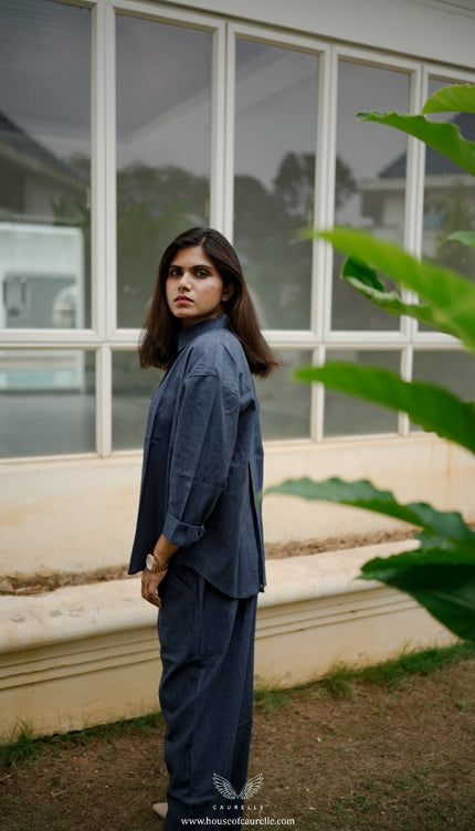 Silent Loom Classic Blue Linen Co-Ord