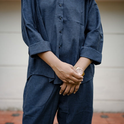 Silent Loom Classic Blue Linen Co-Ord