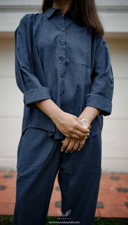 Silent Loom Classic Blue Linen Co-Ord