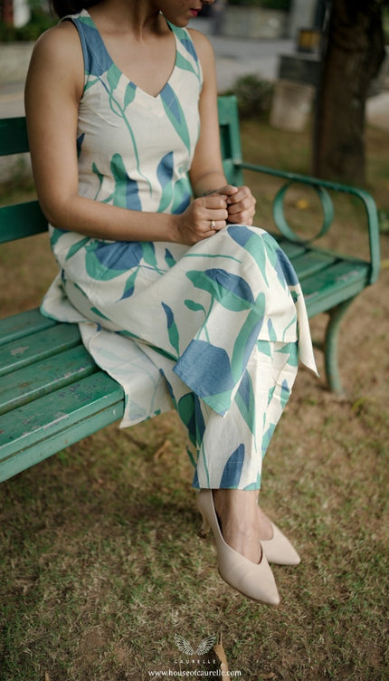 Sage Leaf Sleeveless Kurta
