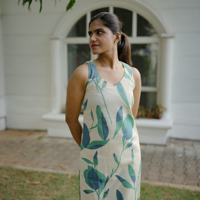 Sage Leaf Sleeveless Kurta