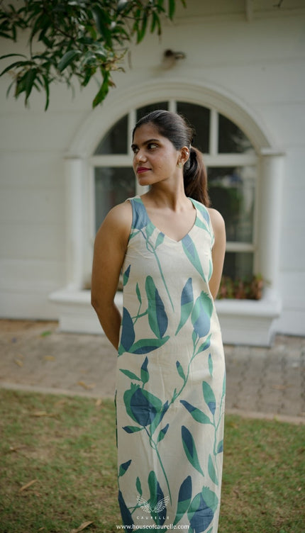 Sage Leaf Sleeveless Kurta