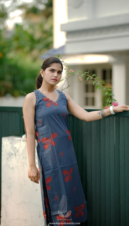 Slate Petal Kurta set