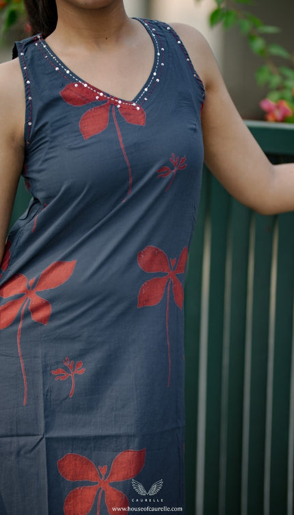 Slate Petal Kurta set