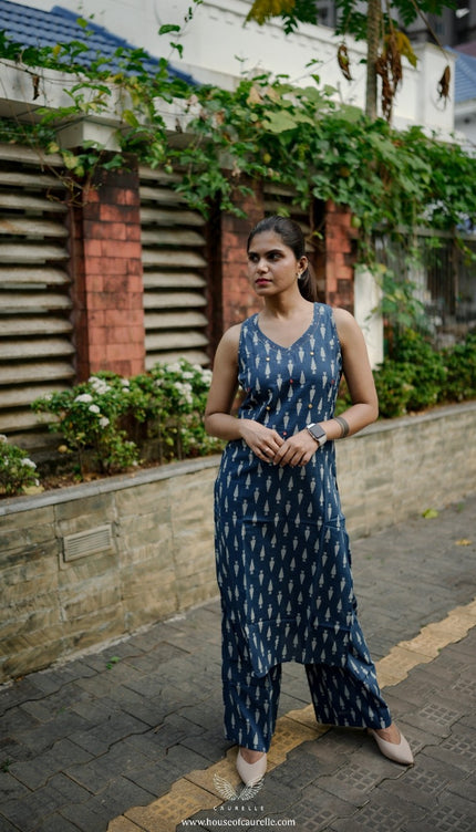 Indigo Whisper Sleeveless Set