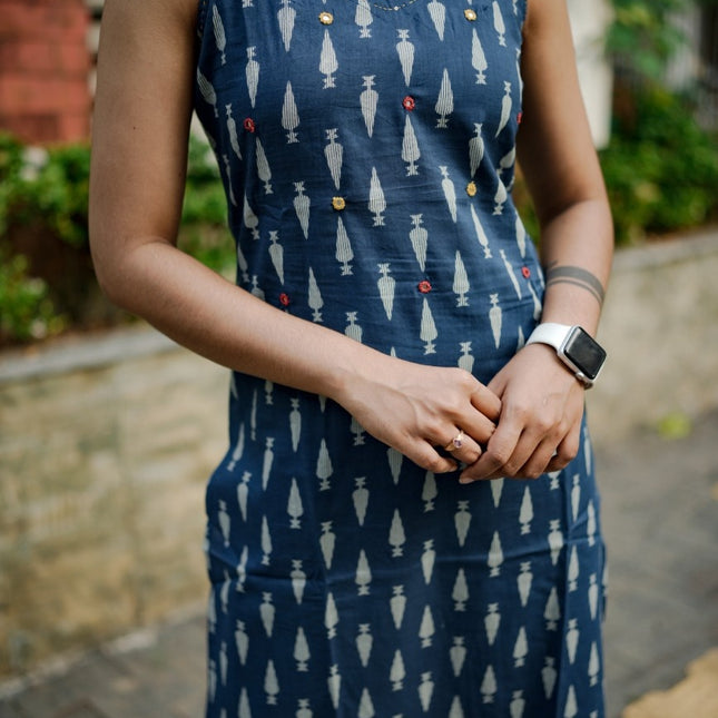 Indigo Whisper Sleeveless Set