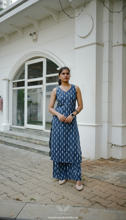 Indigo Whisper Sleeveless Set