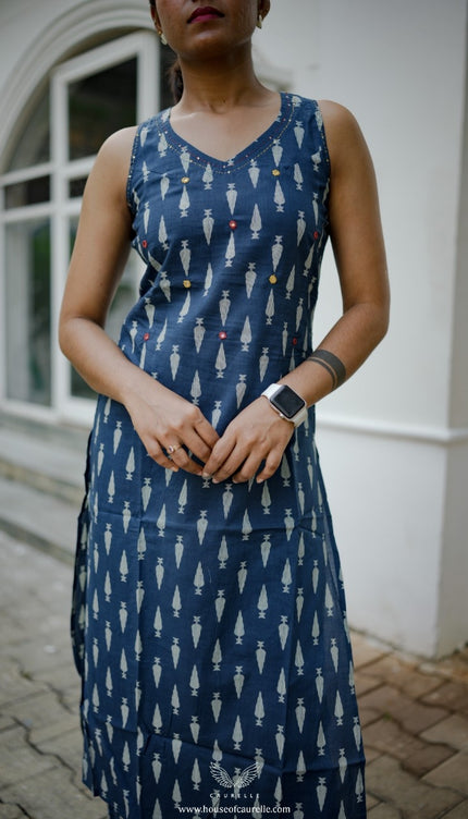 Indigo Whisper Sleeveless Set