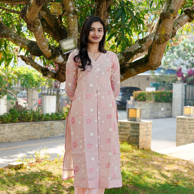 Signature Mul Chanderi Kurta Set