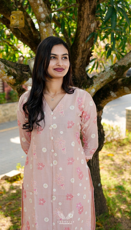 Signature Mul Chanderi Kurta Set