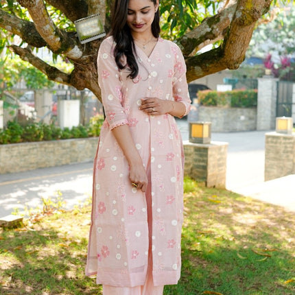 Signature Mul Chanderi Kurta Set