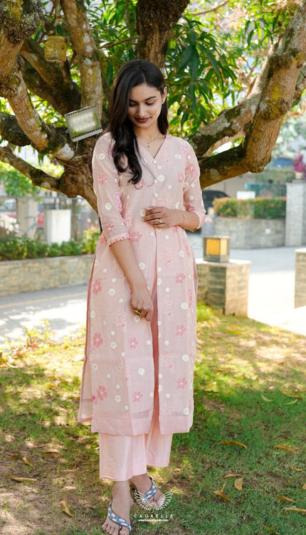 Signature Mul Chanderi Kurta Set