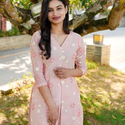 Signature Mul Chanderi Kurta Set