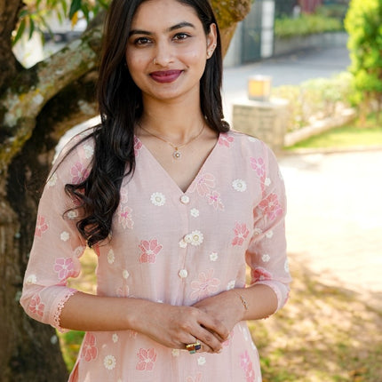 Signature Mul Chanderi Kurta Set