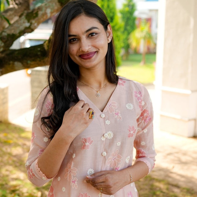 Signature Mul Chanderi Kurta Set