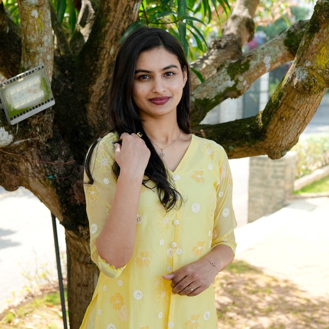 Signature Mul Chanderi Kurta Set