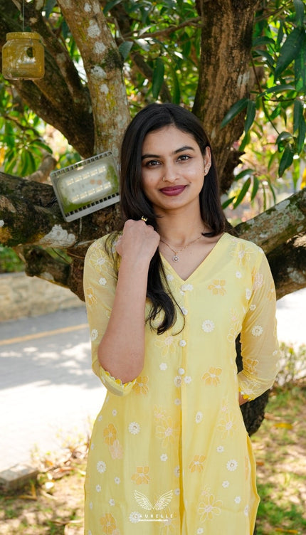 Signature Mul Chanderi Kurta Set