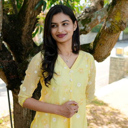 Signature Mul Chanderi Kurta Set