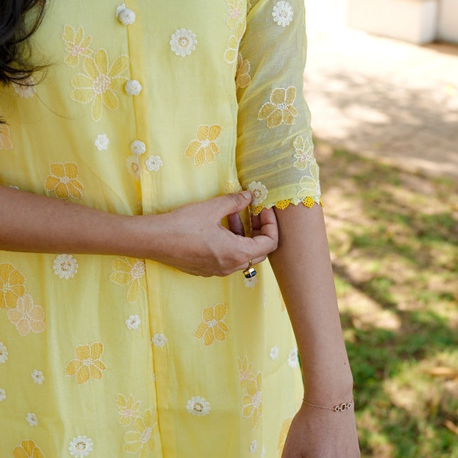 Signature Mul Chanderi Kurta Set