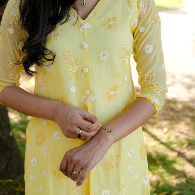 Signature Mul Chanderi Kurta Set