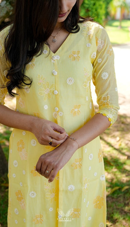 Signature Mul Chanderi Kurta Set