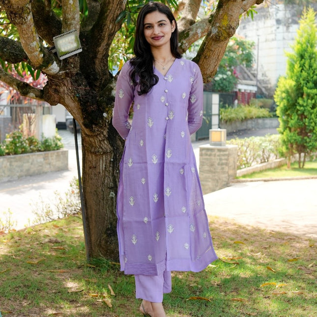 Signature Mul Chanderi Kurta Set
