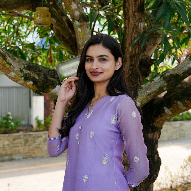 Signature Mul Chanderi Kurta Set