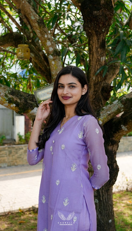 Signature Mul Chanderi Kurta Set