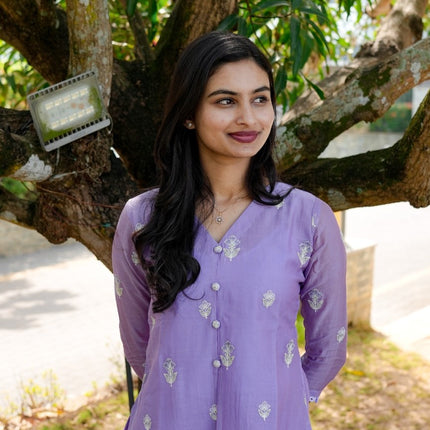 Signature Mul Chanderi Kurta Set