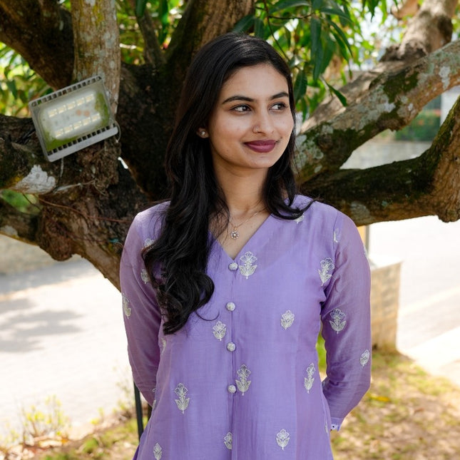 Signature Mul Chanderi Kurta Set