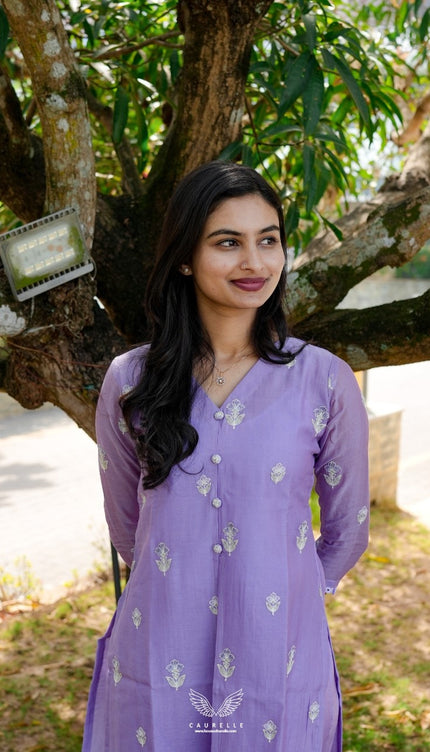 Signature Mul Chanderi Kurta Set