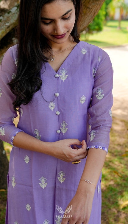 Signature Mul Chanderi Kurta Set